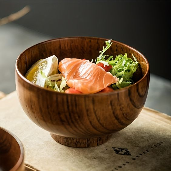 Japanese Wooden Soup Bowl